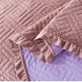 thumbnail image 2 of JML Velvet Quilt Set King Size 3 Pieces, Soft Velvet Diamond Pattern Bedspread Coverlet Quilted Bedding Set, with 2 Pillow Shams,Pink, 2 of 7