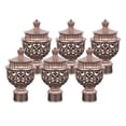 thumbnail image 4 of Maytalsory 6 Pcs Embouts de Tringle à Rideaux Décoratifs Rétro pour Bar Matériau PP, durable Fenêtre de Bureau Or Rose, 4 of 6