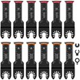 thumbnail image 1 of Hongkaii 12Pcs Extra Long Oscillating Saw Blades, Curved Edge Bi-Metal Oscillating Multitool Blade, Japanese Teeth Multitool Blades, Oscillating Tool Blade, Multitool Blades Precise Cut AZ725-32780, 1 of 7