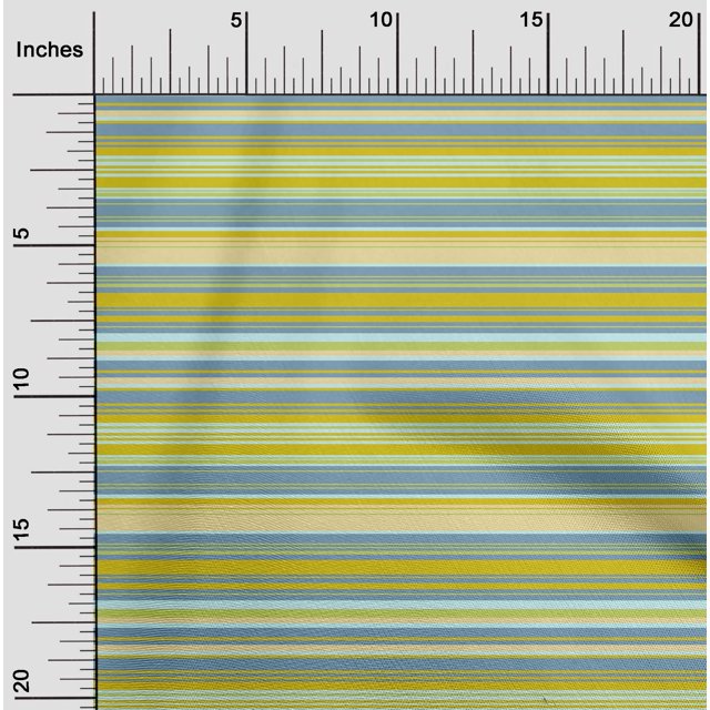 oneOone Polyester Lycra Fabric Horizontal Stripe Printed Fabric 1 Yard 56 Inch Wide