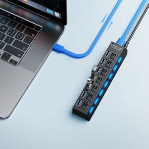 TopLLC USB Hub 3.0 Multi USB Adaptateur de puissance d'utilisation de Splitter 7 Port Multiple Expander