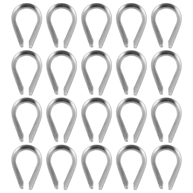 Miangastore Stainless Steel Wire Thimble Ring Shape 20Set 1.5x0.9x0.3In
