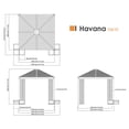 thumbnail image 4 of Sojag Lima 10 x 10 x 8 ft Grey Rustproof Aluminum Frame Pergola, 4 of 7