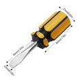 thumbnail image 3 of 2 Pcs Small Handle Stubby Screwdriver Set 6mm Flat Head and Slotted Screwdrivers, 3 of 8