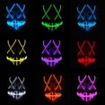 thumbnail image 2 of Halloween Mask Cosplay Led Costume Mask EL Wire Lights Up Party Club Mask, 2 of 5