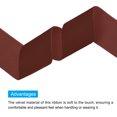 thumbnail image 3 of Unique Bargains Velvet Ribbon 1 1/2 Inch x 25 Yard Single Face Spool Silky DIY Crafts Gift Wrapping Bow Decoration Brown, 3 of 5
