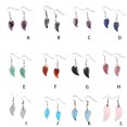 thumbnail image 3 of 1 Pair Pearl Earring Ear Stud Sweet Gift Exquisite Attractive Beautiful Long-lasting Rustproof Carved Crystal Angel Wing Type 5, 3 of 6