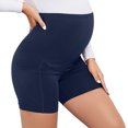 thumbnail image 1 of Maternity Shorts, Womens Solid Color High Waisted Belly Lifting Pocket Maternity Shorts, 1 of 5