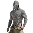 thumbnail image 1 of Chandail à Capuchon Rafraîchissant pour Hommes Unisexe à Imprimé Camouflage, Couvre-Visage et Protection Solaire UPF, Haut à Manches Longues Coupe Raglan avec Tissu Ultraléger Qui Évacue l'Humidité, Capuche Ajustable pour Aventures d'Été Style Décontracté Sportif, 1 of 9