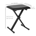 thumbnail image 3 of HOMCOM Adjustable Piano Bench, X-Style Folding Piano Stool, 3 of 10
