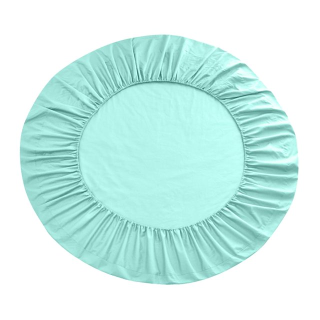 GROWTH TANK Drap-Housse Rond en Coton Uni Couvre-Lit Vert Pâle