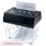 Amdohai USB Mini Desktop Creative High Security Cross-Cut Shredder, Black