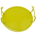 thumbnail image 3 of BUYISI Microwave Tray Microwave Plate Stacker Grill Rack Plastic Bakin Round Steam Rack Round Folding With Disc-type Anti-skid Lines C, 3 of 5