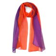 thumbnail image 1 of INSPIRE CHIC Women's Scarf Chiffon Silky Gradient Color Lightweight Long Wrap Shawl Orange Purple, 1 of 8