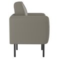 thumbnail image 2 of Chaise d’appoint moderne en similicuir, gris beige, 2 of 7