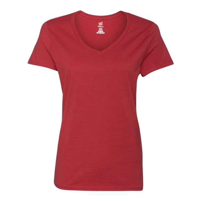 Hanes T-Shirt à Col en V Nano-T pour Femmes
