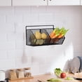 thumbnail image 1 of Chmadoxn Kitchen Storage & Organization, Ginger And Garlic Storage Box Kitchen Rack Punch Disengaged Sundries Storage Hanging Basket Wall Mounted Seasoning Frame Storage basket, 1 of 6