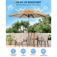 thumbnail image 4 of Parasol de Patio Parasol de Marché 9 Pi Beige - 8 Baleines Robuste avec Manivelle et Inclinaison à Bouton-Poussoir, Pare-Soleil Imperméable pour Table Extérieure, Terrasse, au Bord de la Piscine, Jardin (Lot de 1), 4 of 7