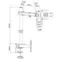 thumbnail image 2 of GlobalTone Desk Mount Bracket 1 Articulated Arm For TV / Monitor 13" À 32", 2 of 2