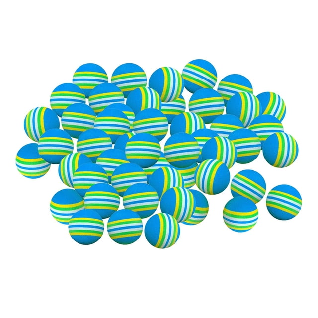 Golf Practice Balls Multicolor and Lightweight Sponge Ball 50 Pieces Golf Training Indoor and Outdoor for Backyard Hitting Mat Soft for Children Pets - Blue 42mm
