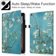 thumbnail image 3 of Case For Fire Hd 10 Tablet (Compatible With 7Th And 9Th Generations, 2017 And 2019 Releases) - Premium Pu Leather Slim Fit Stand Cover With Auto Wake/Sleep, Blossom, 3 of 8