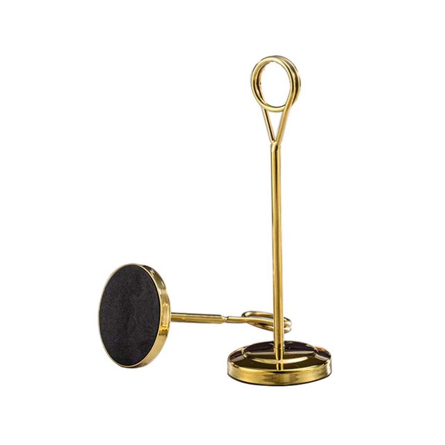 Baohd Contemporary Table Number Holder Photo Stand for Trendy Hotel Settings Gold 20cm 1Set