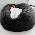 thumbnail image 1 of Housse de Fauteuil Poire de Rangement 5 Pieds Sans Remplissage, Douce et Duveteuse, Housse de Pouf à Remplir, 1 of 7