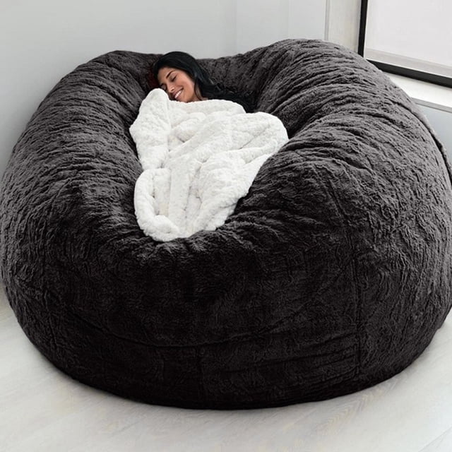 Housse de Fauteuil Poire de Rangement 5 Pieds Sans Remplissage, Douce et Duveteuse, Housse de Pouf à Remplir