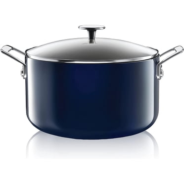 Granitestone Diamond 5 Quart Nonstick Aluminum Stock Pot with Tempered Glass Lid Induction Base Oven Dishwasher Safe Cookware