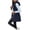 Navy Puffer Vests for Women, variant on Nfurl Long Puffer Vests for Women Casual Outerwear Lightweight Solid Color Quilted Vest with Zipper Sleeveless Jackets Fall Winter Coats Black S