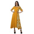thumbnail image 1 of Moomaya Robe Midi en Viscose à Manches Courtes Imprimée Style Santoon à Taille à Cordon pour Femmes, 1 of 4