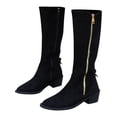 thumbnail image 2 of LSLJS Bottes à Talon Moyen Jusqu'au Genou Bottes à Imprimé Léopard Fermeture Éclair Latérale Mode Décontractée Bottes pour Dames, Bottes Mi-Mollet pour Femmes, Bottes pour Femmes, 2 of 9