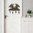 thumbnail image 3 of Wooden Multifunctional Home Key Organizer Wall Art with 4 Hooks for Room Decoration and Welcome Sign Flat Mount Key Rack for Indoor Use Wood Craft for Hanging, 3 of 6