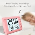 thumbnail image 4 of Lksixu Indoor Electronic Temperature Hygrometer Luminous Large Screen Digital Display Desktop Small Alarm Clock Household Temperature Hygrometer Household wet thermometer Electronics for Home Office, 4 of 6