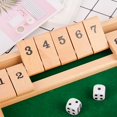 thumbnail image 4 of Shut The Box Wooden Mathematic Traditional Pub Board Dice Game Travel 4 Players, 4 of 6