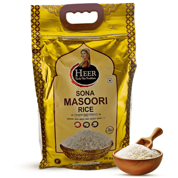 Heer Sona Masoori Rice, 20 lbs