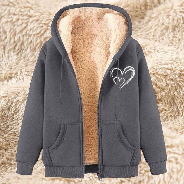 LOVZFMLL Vestes pour Femmes à la Mode Imprimées en Molleton à Capuche