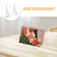thumbnail image 4 of Support d'Exposition en Acrylique Transparent, Chevalet de Bureau pour Cartes Photo, Petit Support d'Exposition pour Ornements, Support Profond Stable et Portable, Support Transparent pour Petit Outil de Décoration d'Exposition sur Bureau Domestique, Transparent, 4 of 7