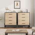 thumbnail image 2 of Commode à 4 Tiroirs pour Chambre, Commode Haute de 38,6 Pouces, Tiroir Haut avec Rangement Autoportant, Coffre de Rangement en Bois pour Garde-Robe pour Salon, Chambre, Entrée, 2 of 7