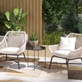 thumbnail image 2 of Outsunny 18" Outdoor Side Table with Removable Tray and Folding Legs, Black, 2 of 10