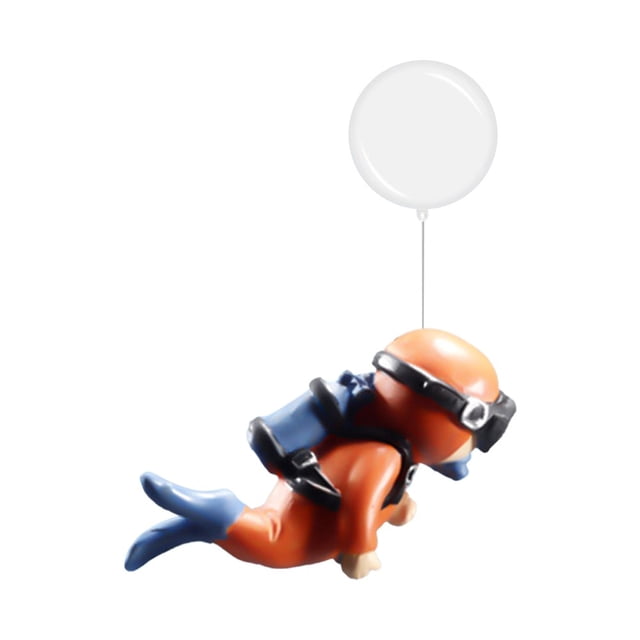 Freshwater Blue Fat Diver Small Cartoon Aquarium Ornament and Toy Great for Freshwater Tanks Floating Fish Tank Decorations