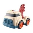thumbnail image 2 of Children's Simulation Engineering Car Toy, Sound And Light Music, Brown, ABS Material, Various Models, Flexible Wheels, Promotes Imaginative Play, Gift for Boys And Girls, 2 of 6
