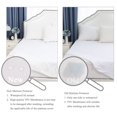 thumbnail image 3 of Unique Bargains Mattress Protector Five-Sided Waterproof Bed Cover Pad White King, 3 of 9