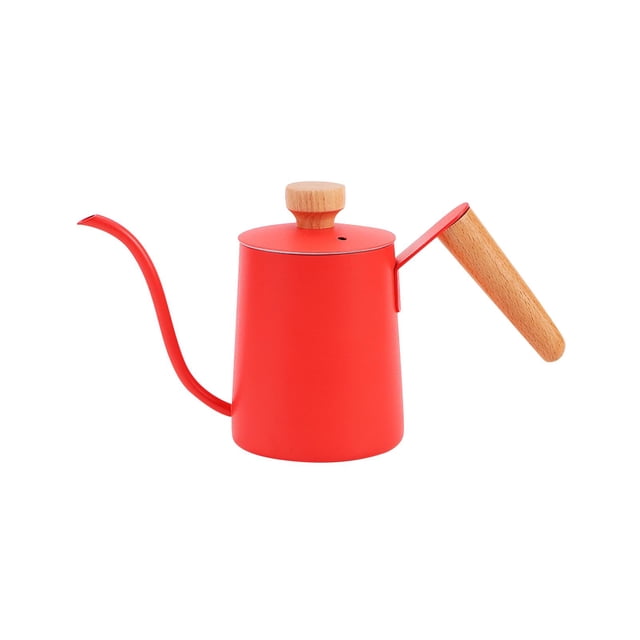 GUOOL Coffee Kettle, Gooseneck Teapot, Stainless Steel Long Narrow Drip Coffee Kettle, red
