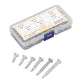 thumbnail image 3 of Self Drilling Screw Kit, 6 Specifications  Holding Force 140PCS Stainless Steel Multifunctional Round Head Cross Screw  For Woodworking For Machinery Repair, 3 of 8