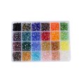 thumbnail image 1 of 1200 Pcs Boîte de Perles de Graines de Verre Charme Ensemble de 24 Perles Rondes de Rangement pour Bracelet Colliers Bricolage, 1 of 9