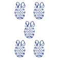 thumbnail image 1 of Baohd 1/2/3/5 Mesh Ball Bag Basketball Ball Carry Mesh Storage Net Bag Holder Blue White 5PCS, 1 of 1