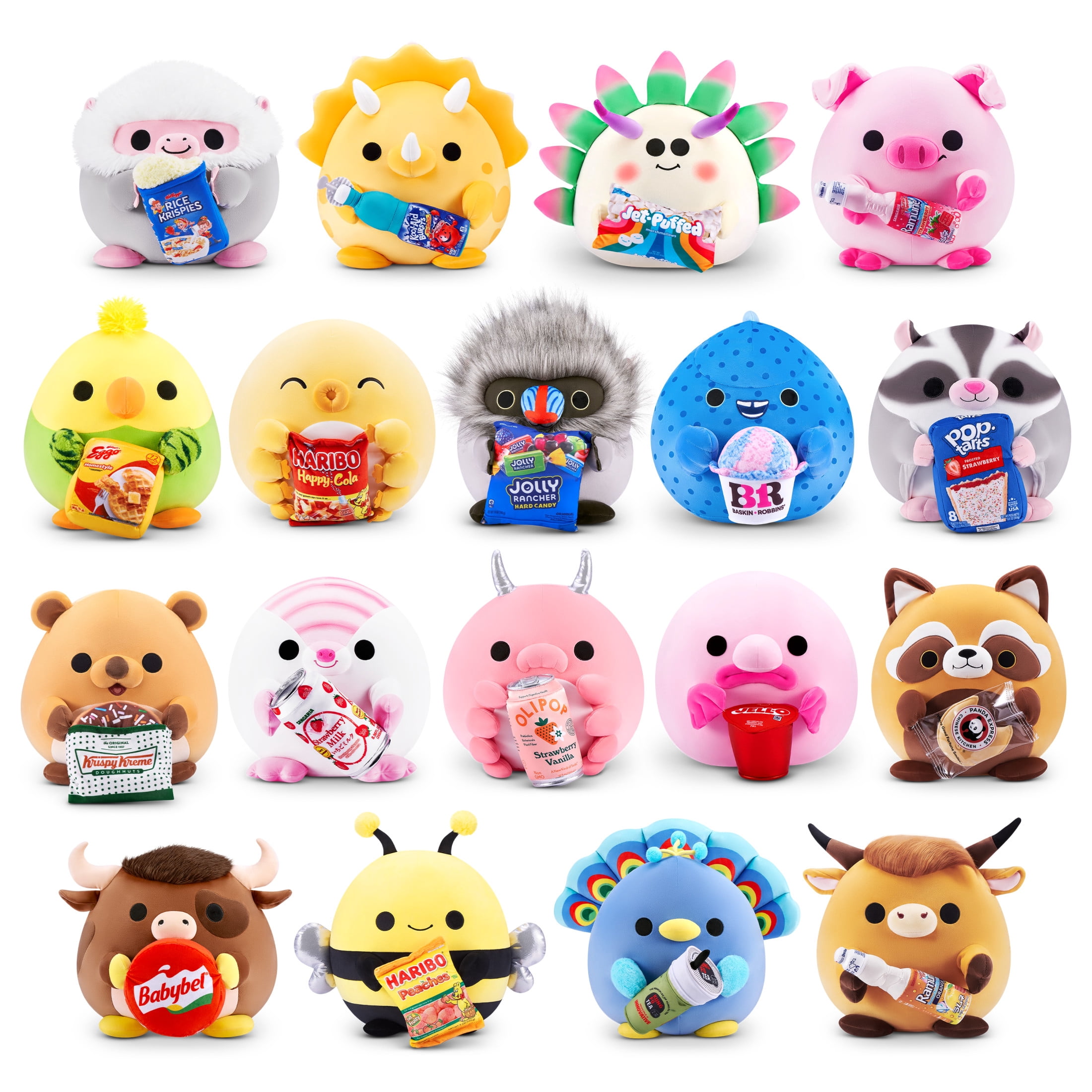 Snackles Peluche série 3 14 pouces sous licence de ZURU (Sea leaf slug w/Jet-Puffed) de ZURU, Peluche avec licence accessoires Snack Brand