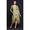 thumbnail image 4 of Bimba Robe Droite Asymétrique en Coton à Feuilles Jaunes et Renoncules Florales pour Femmes avec Poche, Robe d'Été de Fête Mi-Longue - Petit, 4 of 4
