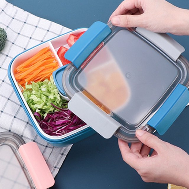 TopLLC Kitchen Accessories,Home And Kitchen,Kitchen Tools, Double Layer Plastic Lunch Box Small Compartment Lunch Box Students Portable Microwave Oven Available Preservation Box Double Lunch Boxs